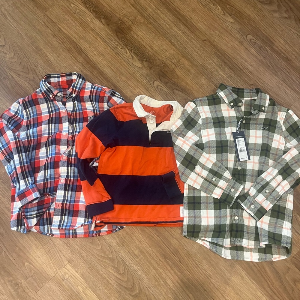 Boys size 7 vineyard vines long sleeve lot